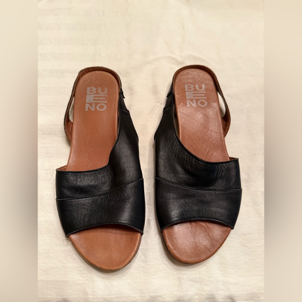 Bueno Black and Brown Women's Sandals